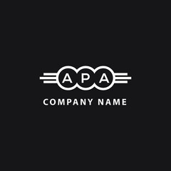 APA letter logo design on black background. APA  creative initials letter logo concept. APA letter design.
 - obrazy, fototapety, plakaty