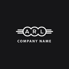 ARL letter logo design on black background. ARL  
 creative initials letter logo concept. ARL letter design.
