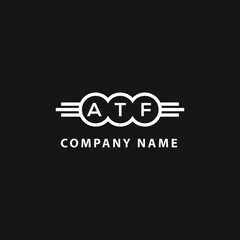 ATF letter logo design on black background. ATF  creative initials letter logo concept. ATF letter design.
 - obrazy, fototapety, plakaty