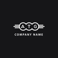 ATG letter logo design on black background. ATG  creative initials letter logo concept. ATG letter design.
