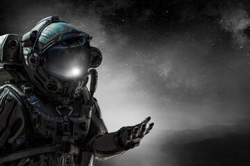 Astronaut and space exploration theme. © Sergey Nivens