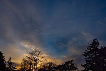 軽井沢の夕焼け