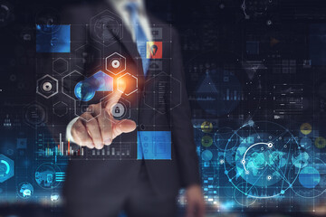 Business graph and trade monitor
