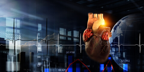 Moderm medicine. Cardiology . Mixed media