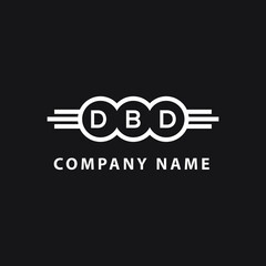 DBD letter logo design on black background. DBD  creative circle letter logo concept. DBD letter design.