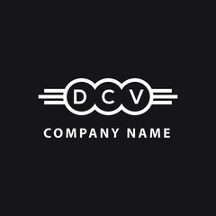 DCV letter logo design on black background. DCV  creative circle letter logo concept. DCV letter design.