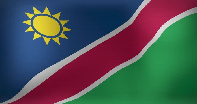 Animation of waving flag of namibia