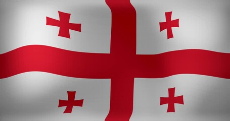 Animation of waving flag of georgia