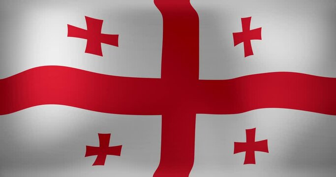 Animation of waving flag of georgia