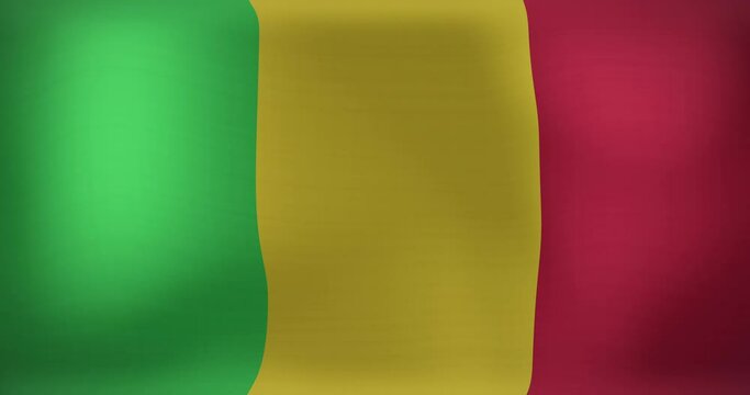 Animation of waving flag of mali