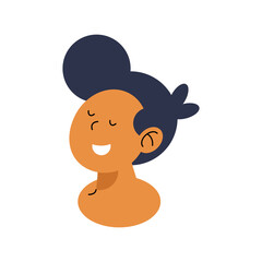 young girl smiling head