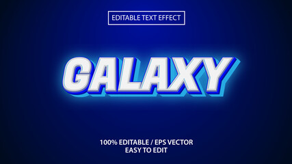 galaxy text effect eps Premium vector 