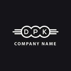 DPK letter logo design on black background. DPK  creative circle letter logo concept. DPK letter design.