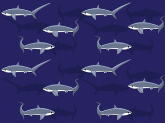 Thresher Shark Swimming Animation Seamless Wallpaper Background