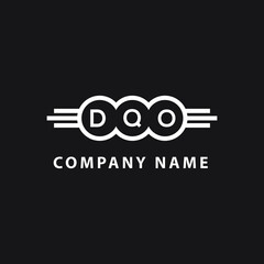 DQO letter logo design on black background. DQO  creative circle letter logo concept. DQO letter design.