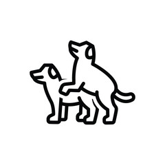 Black line icon for bestiality