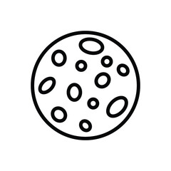 Black line icon for mars