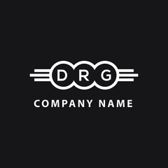 DRG letter logo design on black background. DRG  creative circle letter logo concept. DRG letter design.