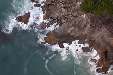 waterfall and rocks