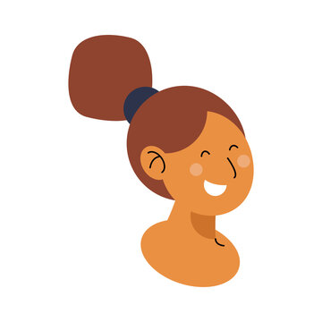 happy woman head