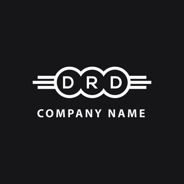 DRD letter logo design on black background. DRD  creative circle letter logo concept. DRD letter design.