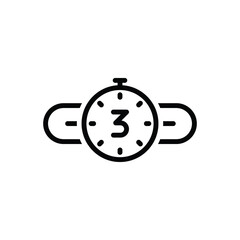 Black line icon for counted