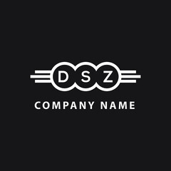 DSZ letter logo design on black background. DSZ  creative initials letter logo concept. DSZ letter design.