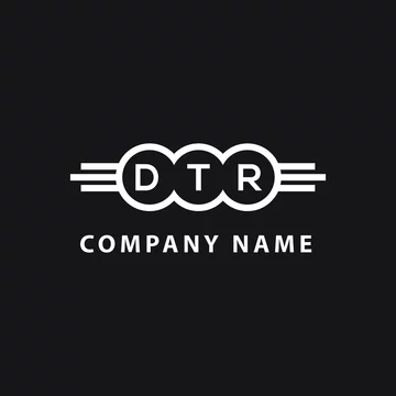DTR letter logo design on black background. DTR creative initials letter logo concept. DTR letter design.