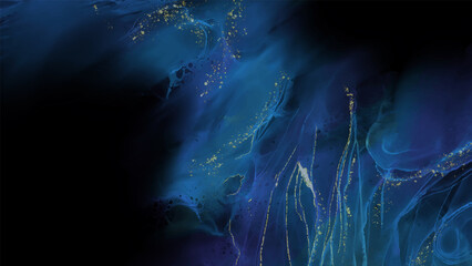 Elegant banner template design with color paint.