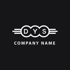 DYS letter logo design on black background. DYS  creative initials letter logo concept. DYS letter design.