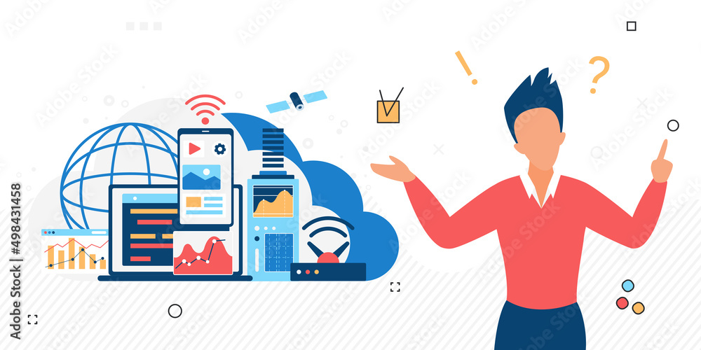 Poster cloud computing data storage technology sources. software network files of internet connected device