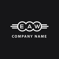 EAW letter logo design on black background. EAW  creative initials letter logo concept. EAW letter design.