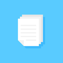 Flat Vector Icon of Stack of Documents or File, Vector and Illustration.