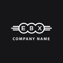 EBX letter logo design on black background. EBX  creative initials letter logo concept. EBX letter design.