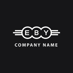 EBY letter logo design on black background. EBY creative  initials letter logo concept. EBY letter design.