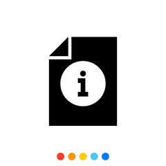 Vector Glyph icon of Information Document, Vector and Illustration.