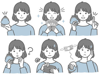 お金に関する色々　私服の若い女性