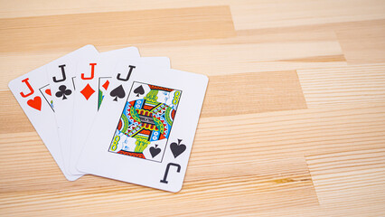 Playing cards on the desk_09