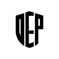 Foto op Plexiglas OEP letter logo design. OEP modern letter logo with black background. OEP creative  letter logo. simple and modern letter logo. vector logo modern alphabet font overlap style. Initial letters OEP  © SabrinShaka