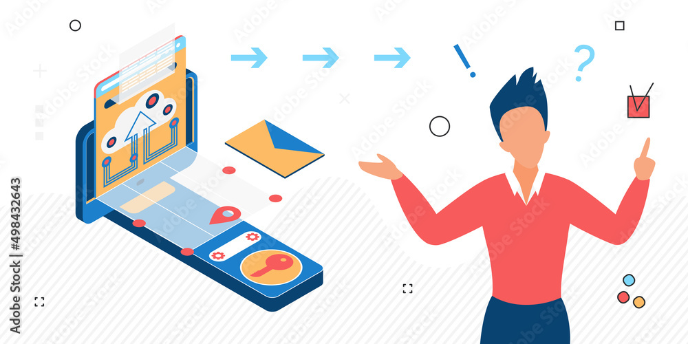Poster software server platform providing securing and storing data. working processing information company
