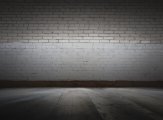 old interior with brick wall