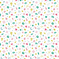 Decorative seamless pattern. Simple abstract shape