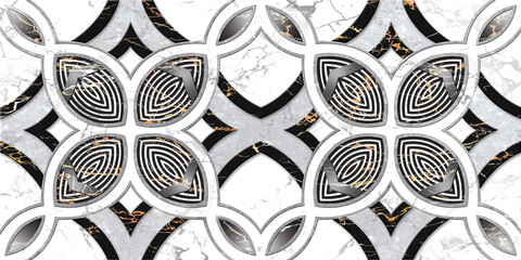 Digital black and white background wallpaper and tile design