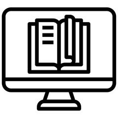 EBOOK 2 line icon