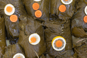 Dolma, grape leaves dish