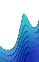 Abstract papercut gradient pattern with red pink 3D multi layer on white background. Papercut geometric topography poster or paper cut liquid geometric vector background for design your banner.