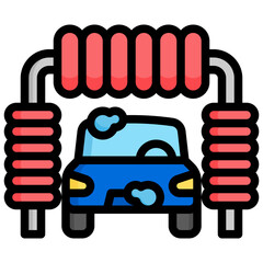CAR WASH Filled Outline