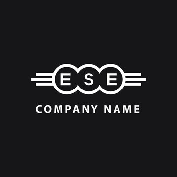 ESE letter logo design on black background. ESE creative initials letter logo concept. ESE letter design. 
