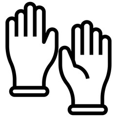 RUBBER GLOVE line icon
