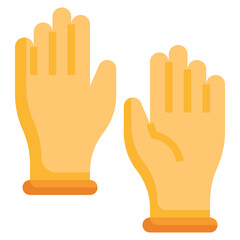 RUBBER GLOVE flat icon